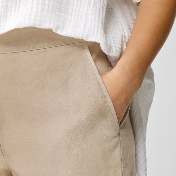 Eileen Fisher Cotton Hemp Stretch Wide-Leg Pant - Picture 3 of 8